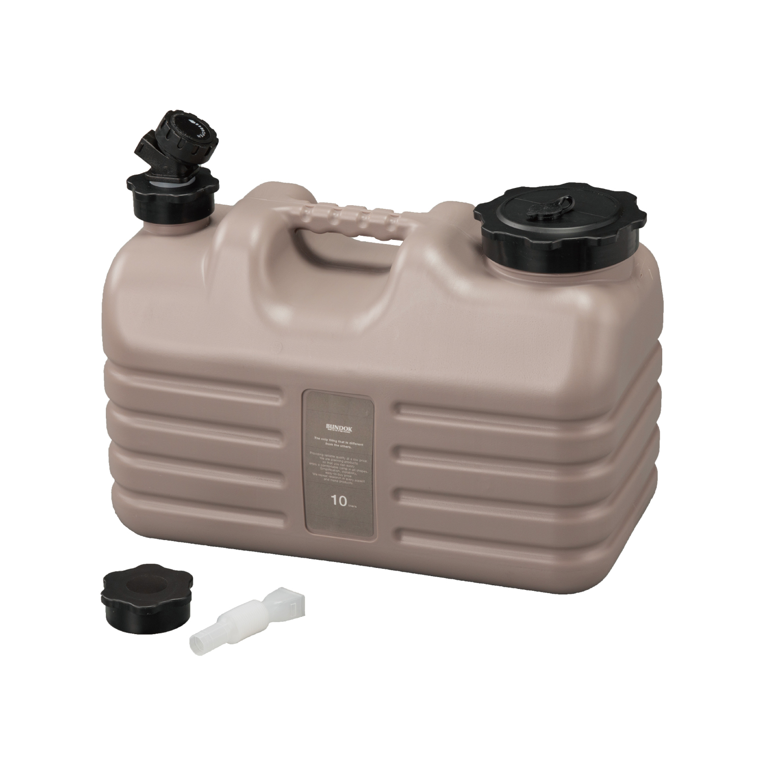 BUNDOK HDジャグ10L BD-329の本体、コックと付属ノズル